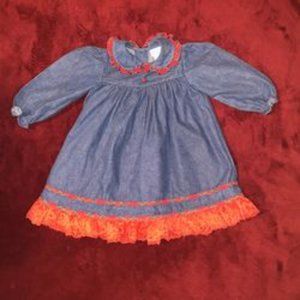 Vintage Bryan &Co Denim Dress Size 24 Month